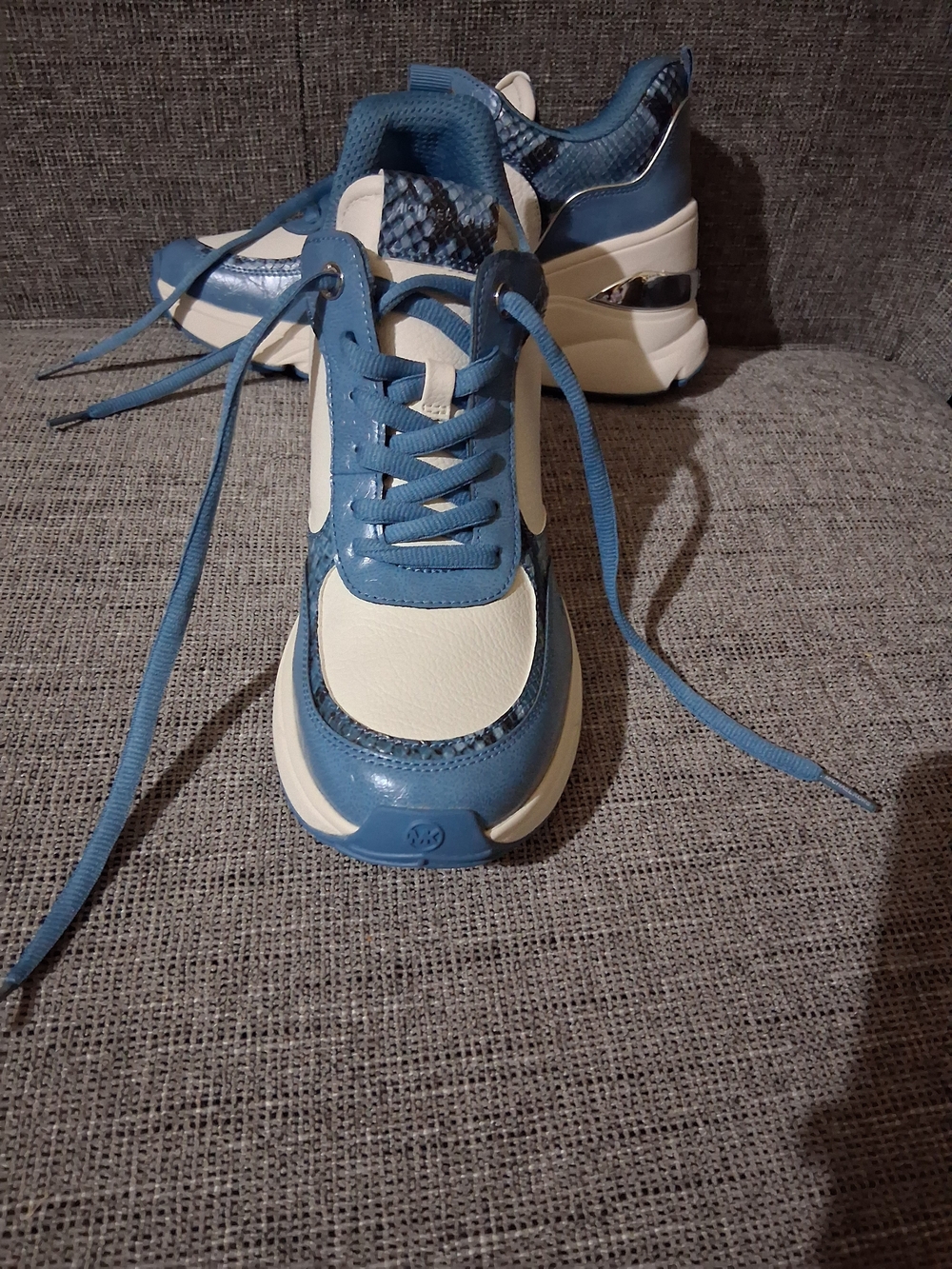 Michael Kors Casual Chunky Sneakers in Blue and White